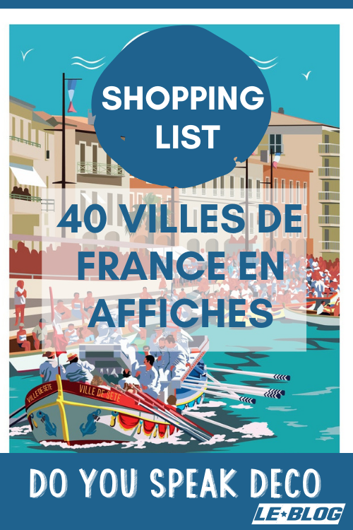 Epingle pinterest -40 villes de France en affiches